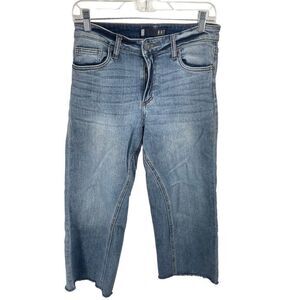 KUT from the Kloth Womens Charlotte Crop Culotte Jeans Stretch Denim Blue Size 4